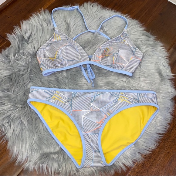 NWT Prana Bikini Size Large Grey Jiggy - Picture 1 of 3